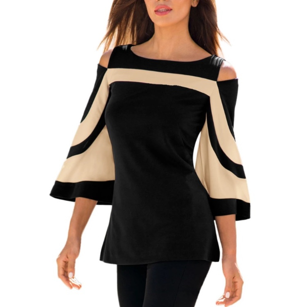 - NEW Preppy Classy Chic Black Top - Picture 5 of 8